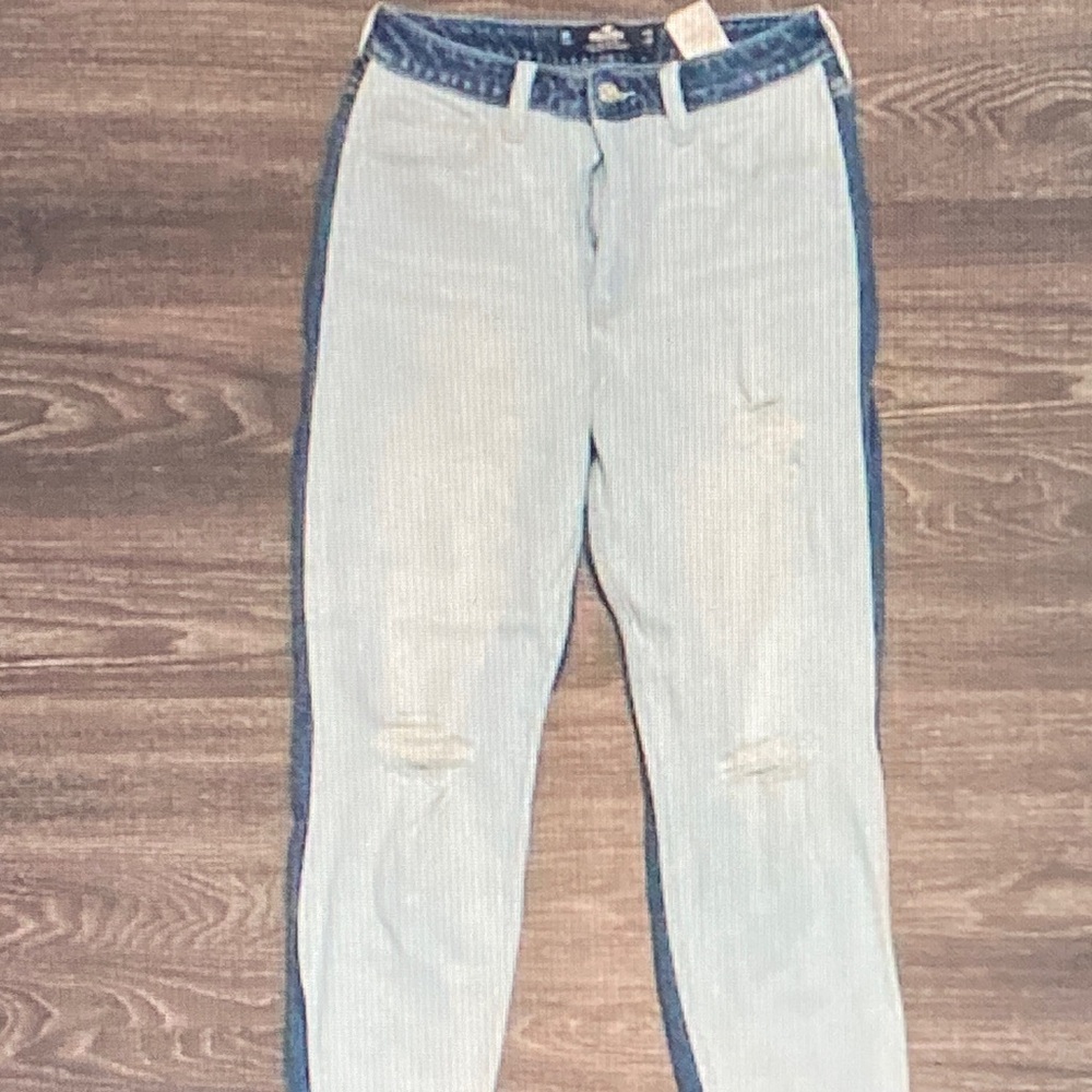 Hollister Denim Straight Leg Jeans with Blue Accents